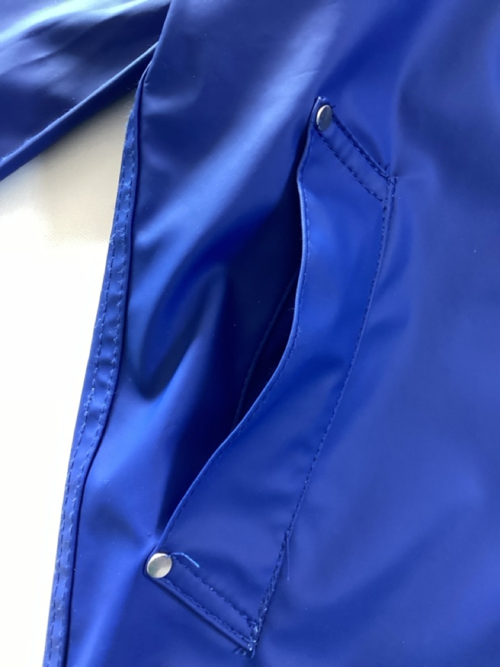 Primary Blue Hooded Raincoat - Picture 4 of 9